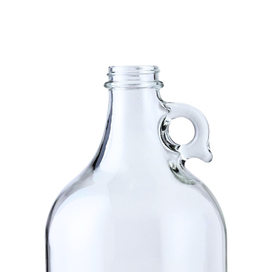 Clear 0.5-gallon glass jug with pump from FastBrewing, ideal for homebrewing and winemaking, shown with the pump attached.