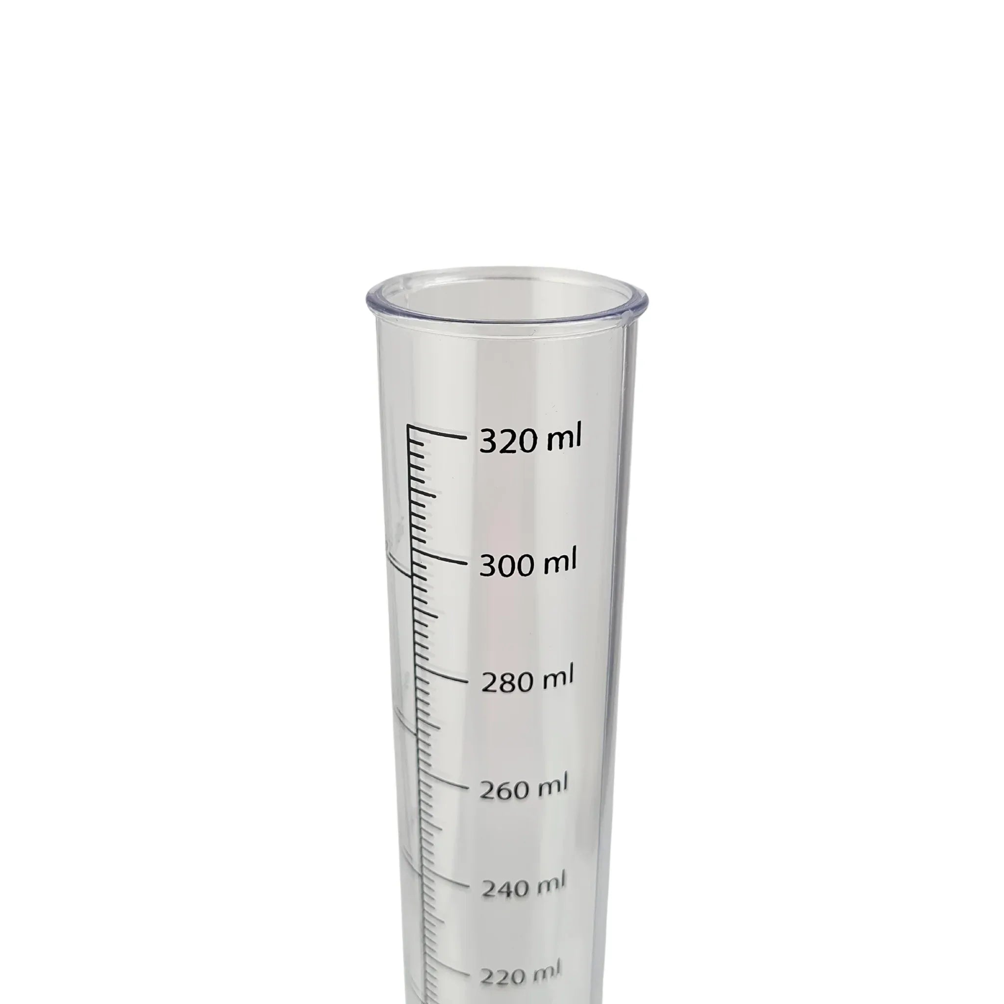 14-inch plastic hydrometer test jar for alcohol testing by FastRack, with clear measurements and durable design.