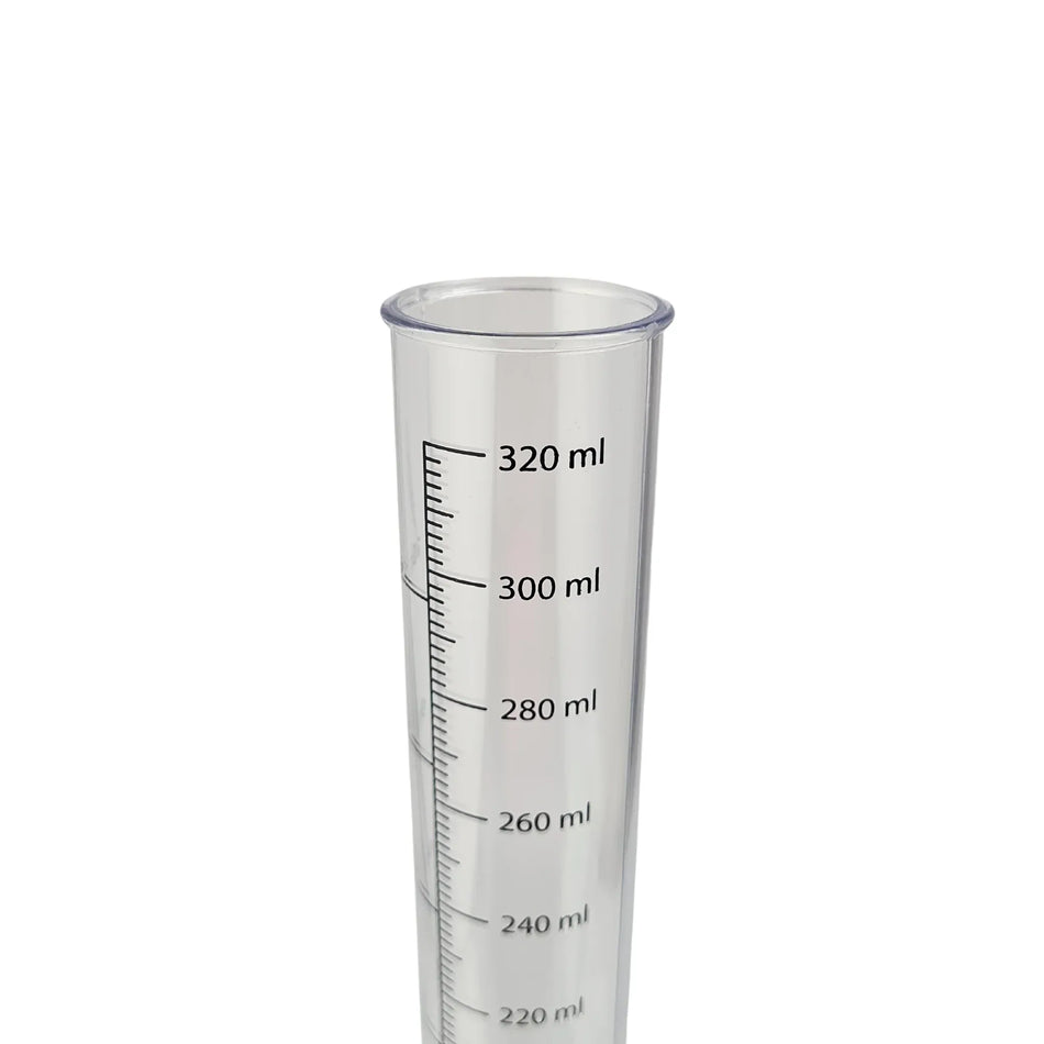 14-inch plastic hydrometer test jar for alcohol testing by FastRack, with clear measurements and durable design.