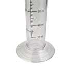14-inch plastic hydrometer test jar for alcohol testing, designed by FastRack, with clear measurement markings and durable construction.