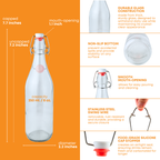Bulk Clear Swing Top Bottles (Slim) - 8.5 oz (4752 Count Pallet)
