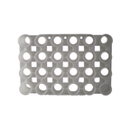 FastRack 24-bottle drying rack with stainless steel frame and multiple slots for drying wine or beverage bottles.