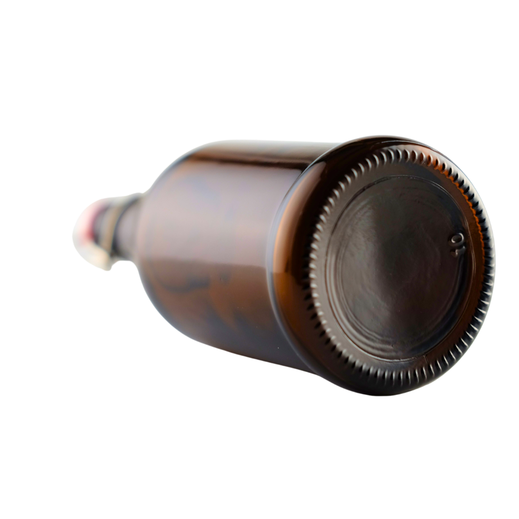 Bulk Amber Swing Top Bottles - 33 oz (889 Count Pallet)