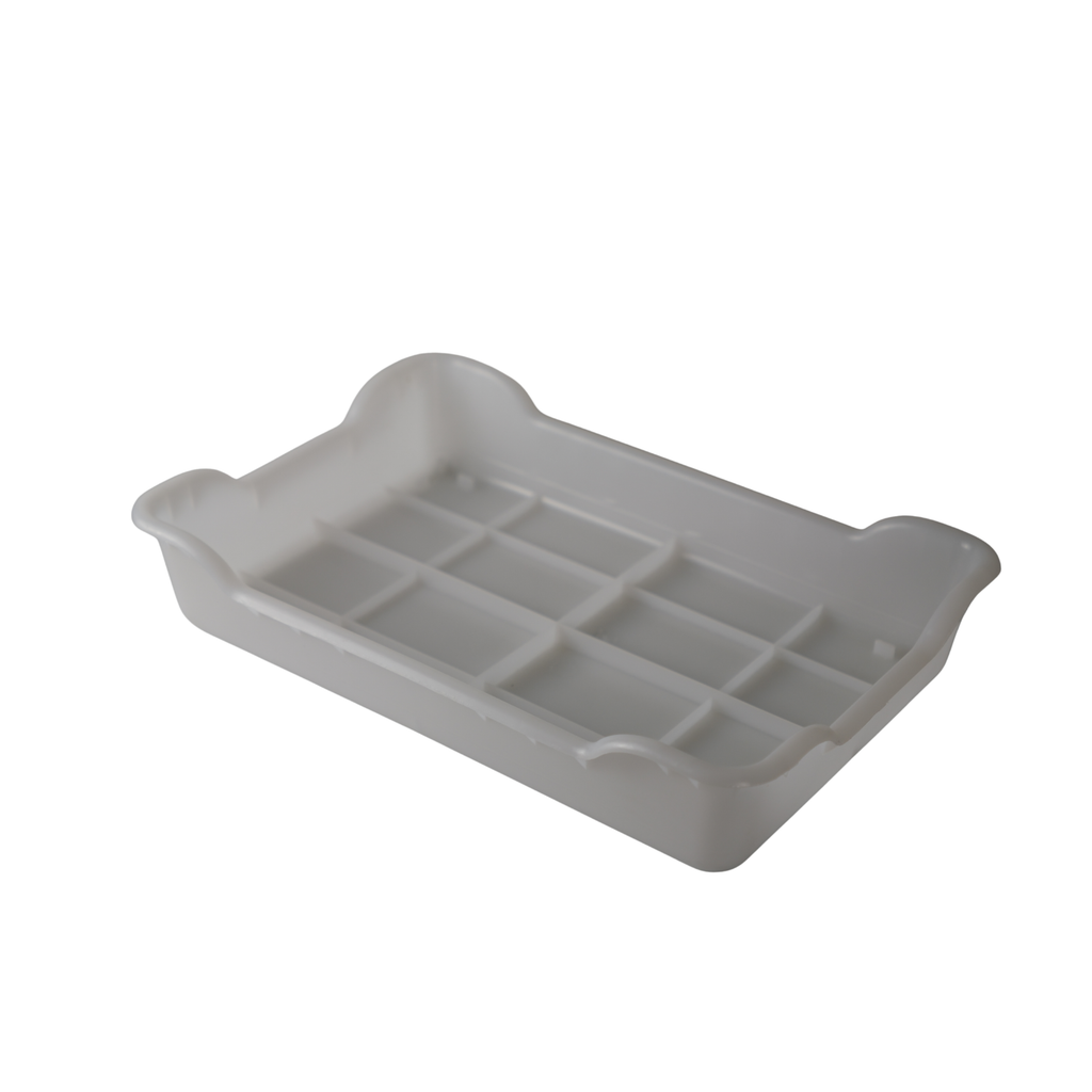 FastRack 24-bottle drying rack with slots for air-drying and organizing glass bottles, made of durable plastic material.