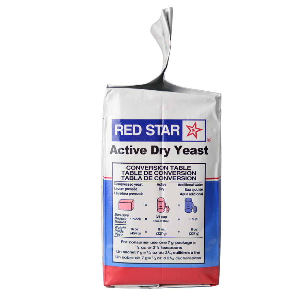 Red Star Active Dry Baking Yeast by FastBrewing in a 1 lb package, suitable for baking, brewing, and winemaking processes.