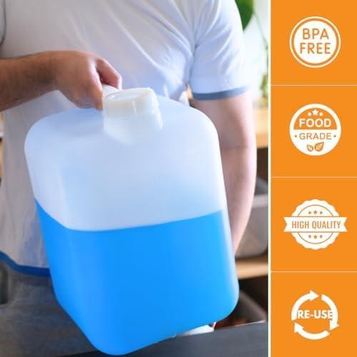 FastRack 6-gallon Hedpak with screw cap, transparent plastic container designed for secure storage and easy sealing.