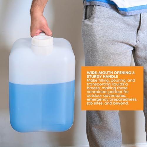 FastRack 6-gallon Hedpak with screw cap showing a clear plastic container with black screw lid, designed for storage and transport.