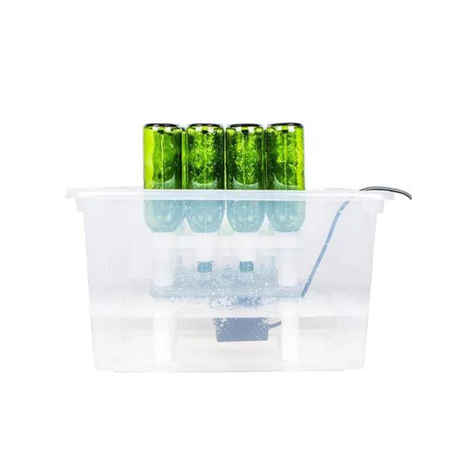 FastWasher 12 beer and wine bottle cleaner in use, featuring a compact bottle washer for efficient cleaning of bottles.
