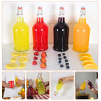 Set of 12 FastRack Amber Swing Top Bottles, 500ml each, with secure metal caps and classic amber glass for storage or beverages.