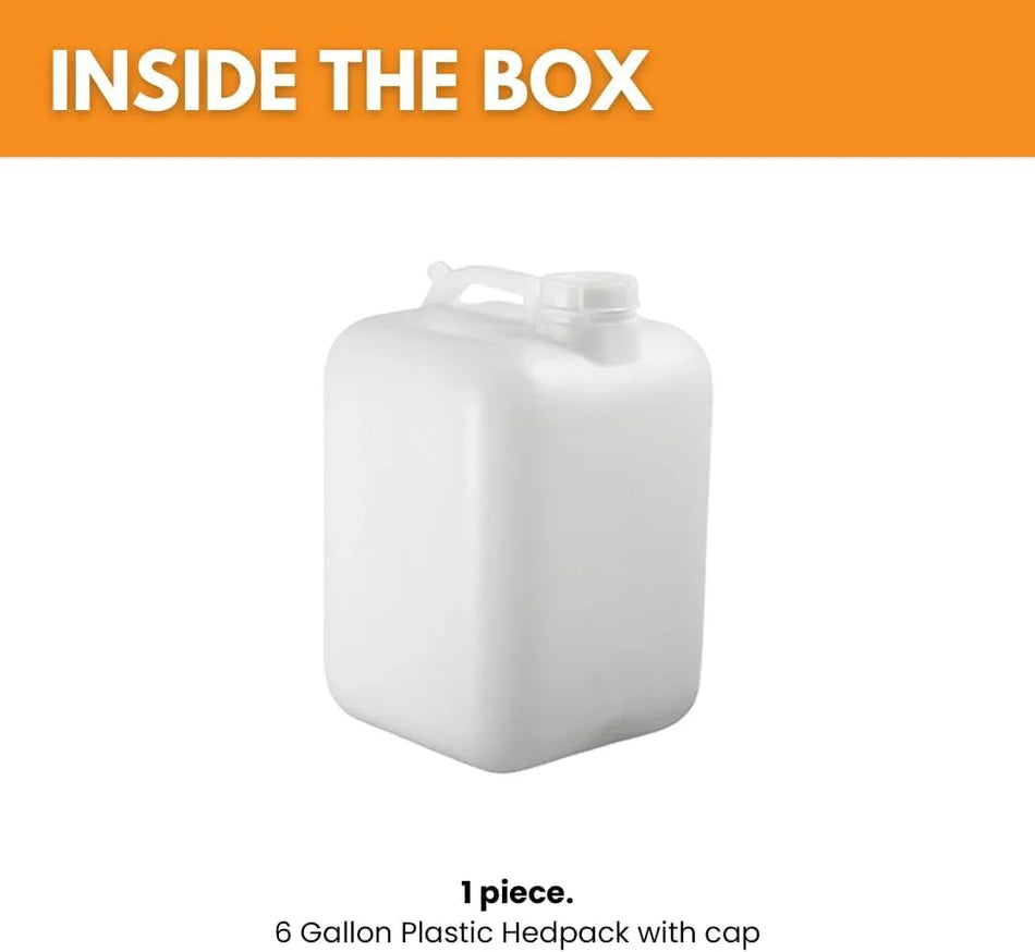 FastRack 6-gallon Hedpak with screw cap, durable storage container with secure lid for liquids or bulk storage.