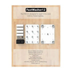 FastWasher 12 beer and wine bottle cleaner, compact bottle washer with brushes and nozzles for thorough cleaning.