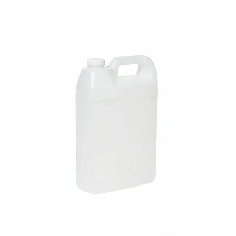 FastRack 1-gallon plastic water jug with lid, F-style design, durable and suitable for storing and transporting liquids.