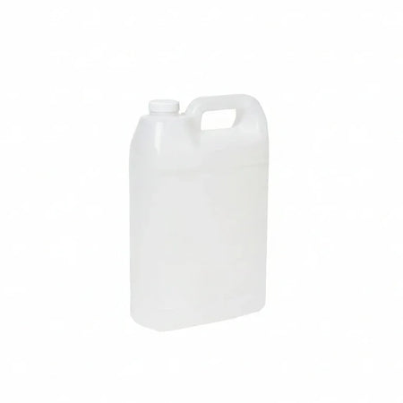FastRack 1-gallon plastic water jug with lid, F-style design, durable and suitable for storing and transporting liquids.