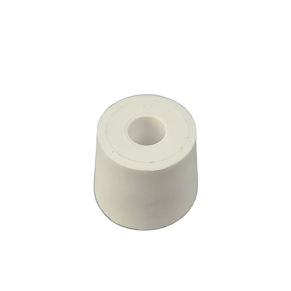 6.0 drilled TPE rubber bung for airlocks, shown with drilled hole, designed for fermentation vessels, by FastRack.