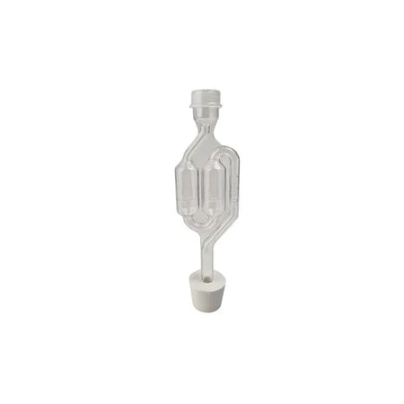 6.5-inch drilled TPE rubber bung for airlocks, FastRack brand, used to seal fermentation vessels or airlocks.
