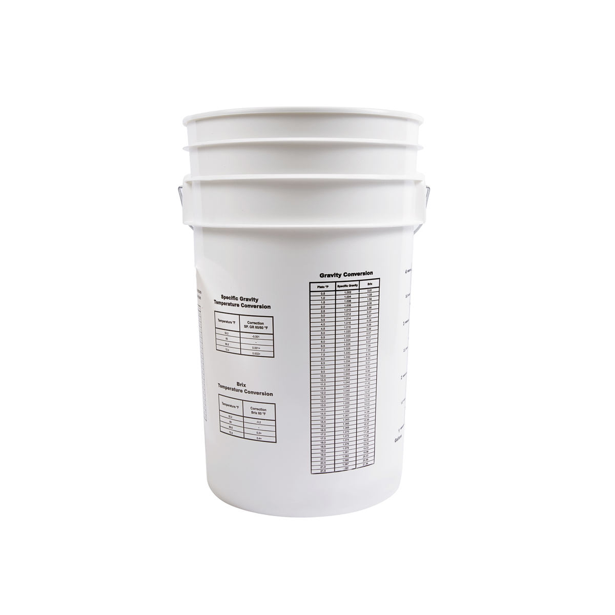 6.5-gallon FastBrewing fermentation bucket with lid for homebrewing and winemaking processes.