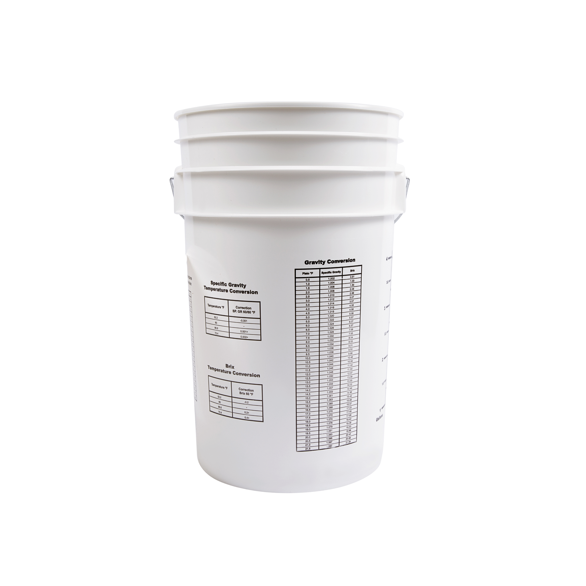 6.5-gallon FastBrewing fermentation bucket with lid for homebrewing and winemaking processes.