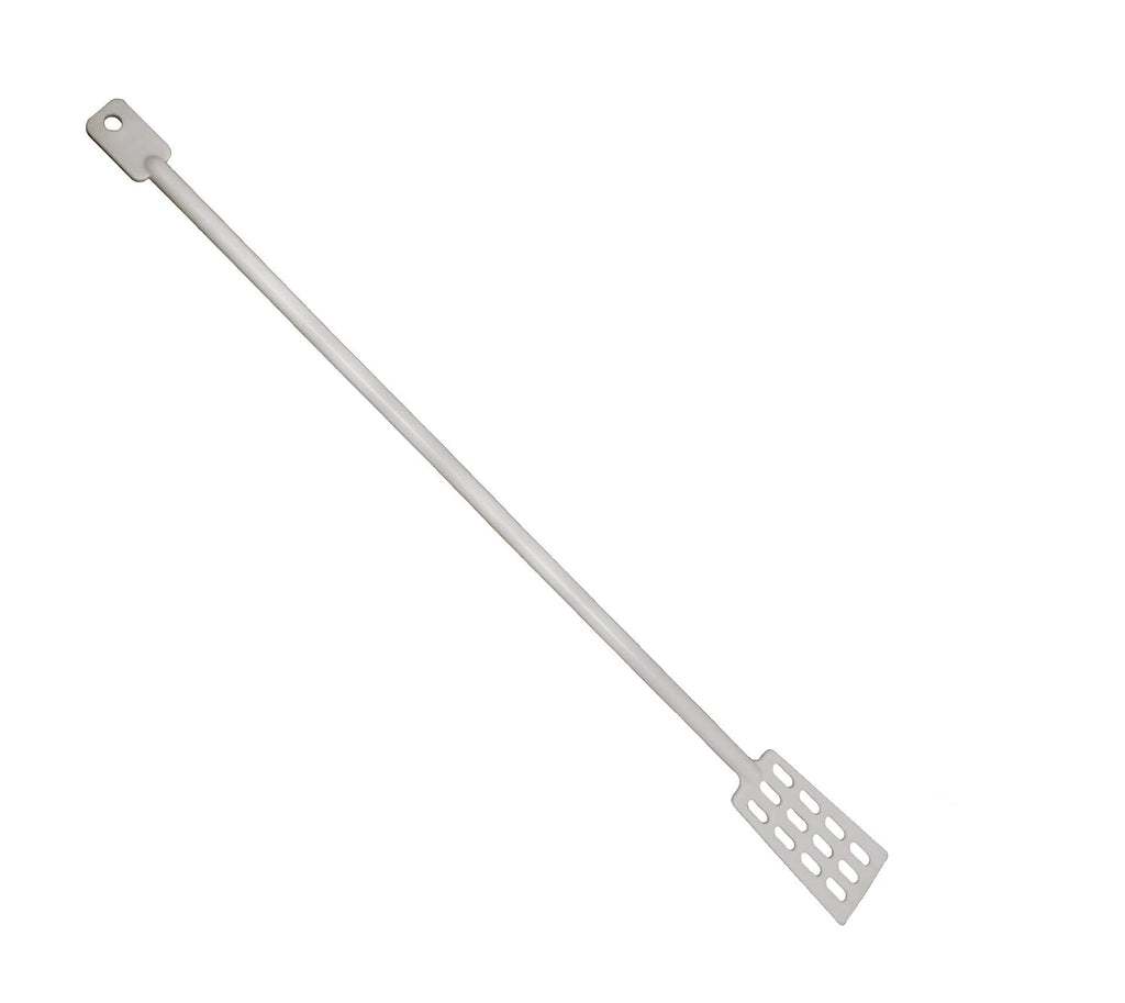 FastRack 24-inch slotted brewing paddle with handle, used for stirring and mixing in brewing and cooking processes.