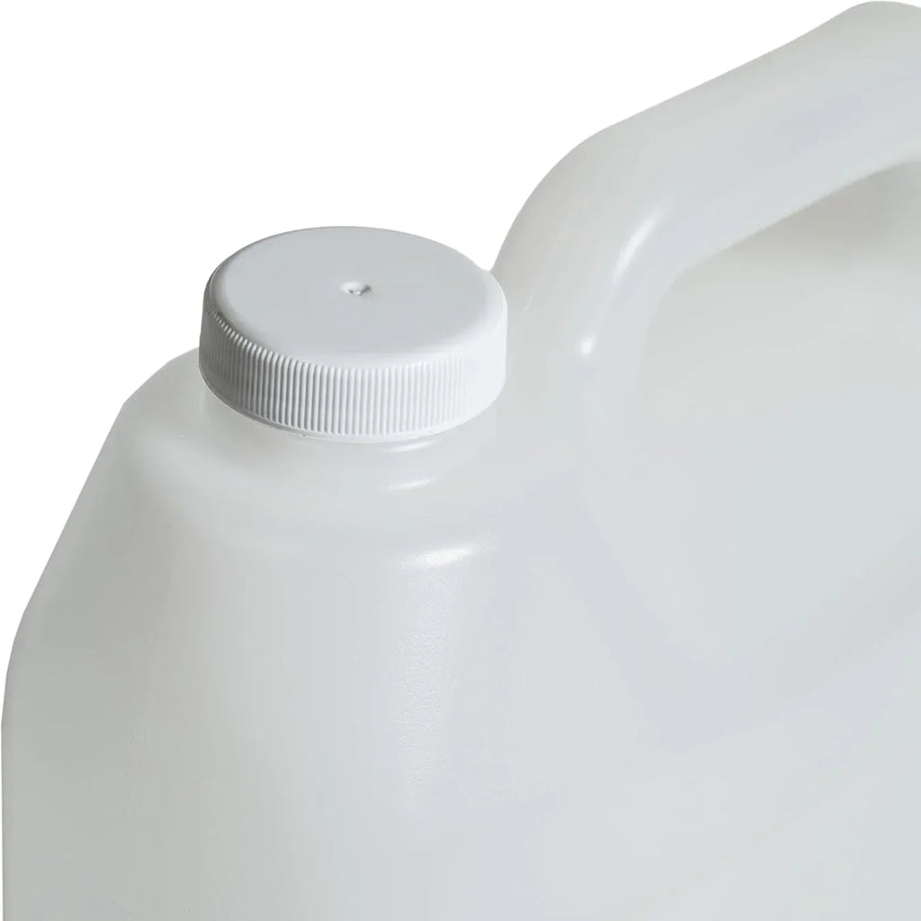 FastRack 1-gallon plastic water jug with lid, F-style design, suitable for storage and transport of liquids.