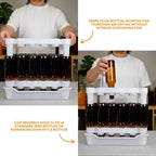 FastRack 24-bottle drying rack with tray for efficient dish drying and organization in the kitchen.