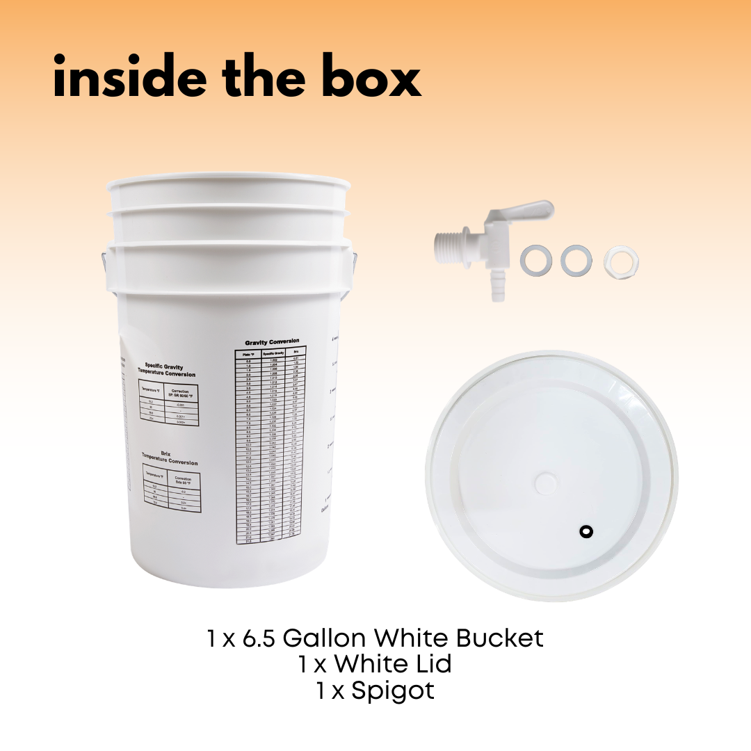 6.5 Gallon Fermentation Bucket with Lid - Boxed Set - FastRack