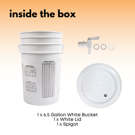 6.5 Gallon Fermentation Bucket with Lid - Boxed Set - FastRack