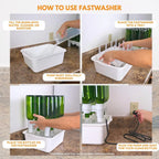 FastWasher 24 beer and wine bottle washer, compact appliance with multiple nozzles for thorough cleaning of bottles.