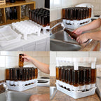FastRack 24-bottle drying rack with tray for drying and organizing bottles, made of durable metal with a sleek design.