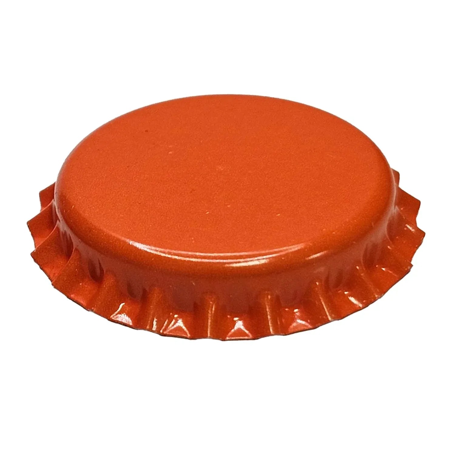 FastRack oxygen absorbing orange beer caps for bottles, designed to keep beer fresh and carbonation intact.