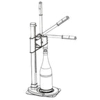 FastRack Super Agata Bench Beer Capper for efficient homebrewing, showing the sturdy capper with metal construction.