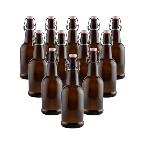 FastRack Amber Swing Top Bottles 500ml – Case of 12 - FastRack
