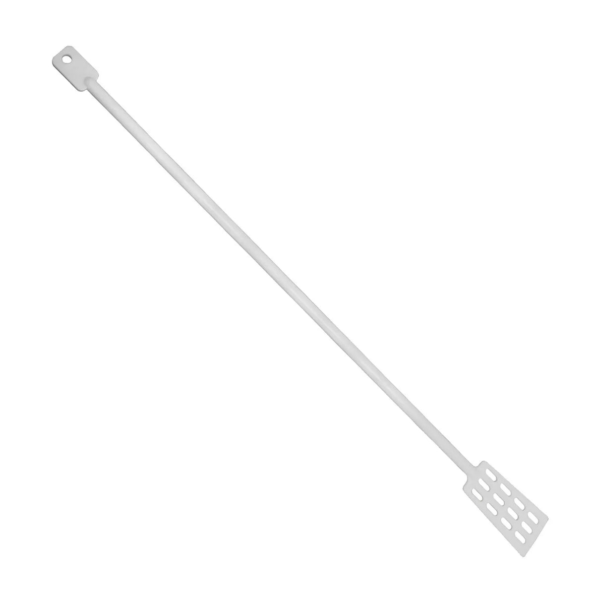 FastRack 28-inch slotted brewing paddle, durable stainless steel spoon for stirring and mixing in brewing and cooking.