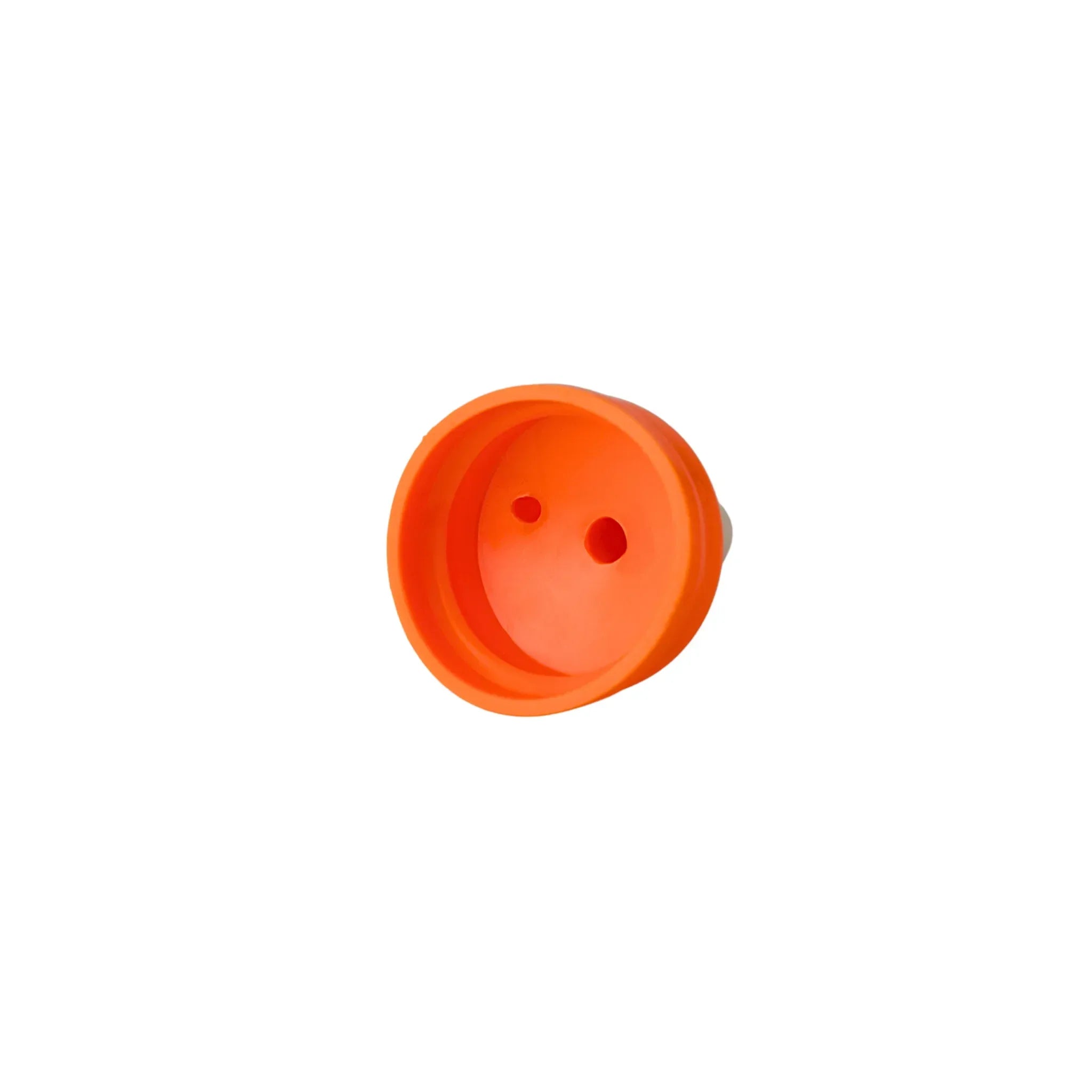 Orange FastRack carboy cap with dual ports, durable plastic fermentation accessory for carboys, perfect for brewing or wine making.