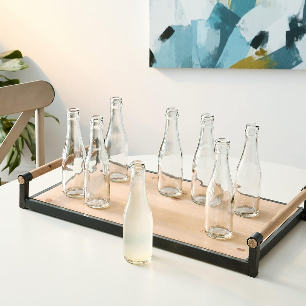 Set of 24 FastRack W187 Champagne bottles, 187ml clear glass wine bottles, perfect for champagne or sparkling wine storage.