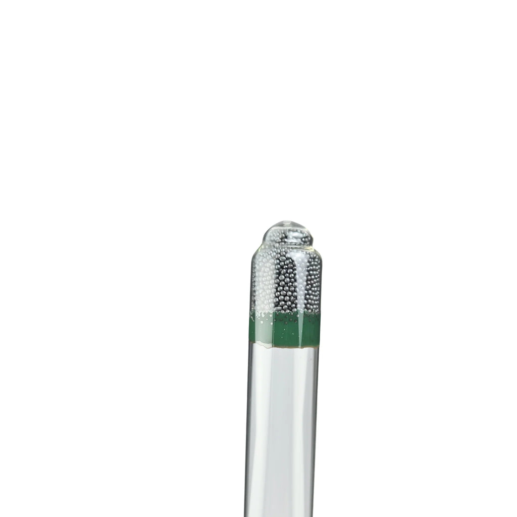 FastRack triple scale brewing hydrometer for alcohol measurement, with clear glass and detailed measurement scales.