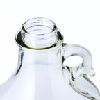 Set of four 1-gallon glass fermentation jugs from FastRack, clear jugs with wide mouths for home brewing.
