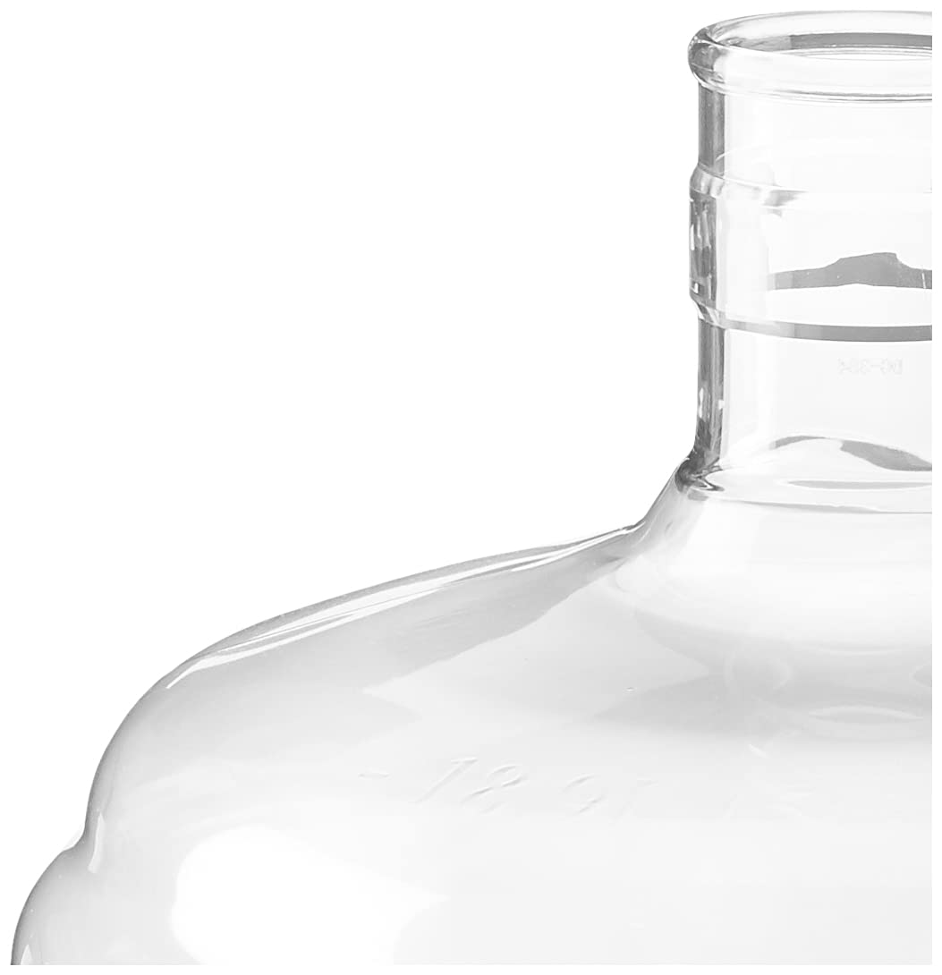 FastRack 5-gallon PET plastic carboy for fermentation and storage, with a sturdy handle and clear, durable construction.