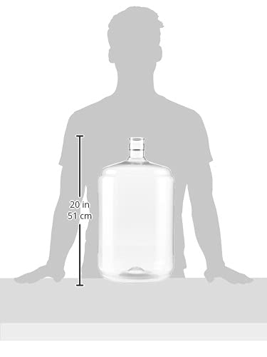 5-gallon PET plastic carboy from FastRack, durable container for liquids, with a screw cap and clear viewing window.
