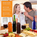 Set of 12 FastRack W5 Bordeaux wine bottles, 750ml clear glass with screw caps, arranged in a case.