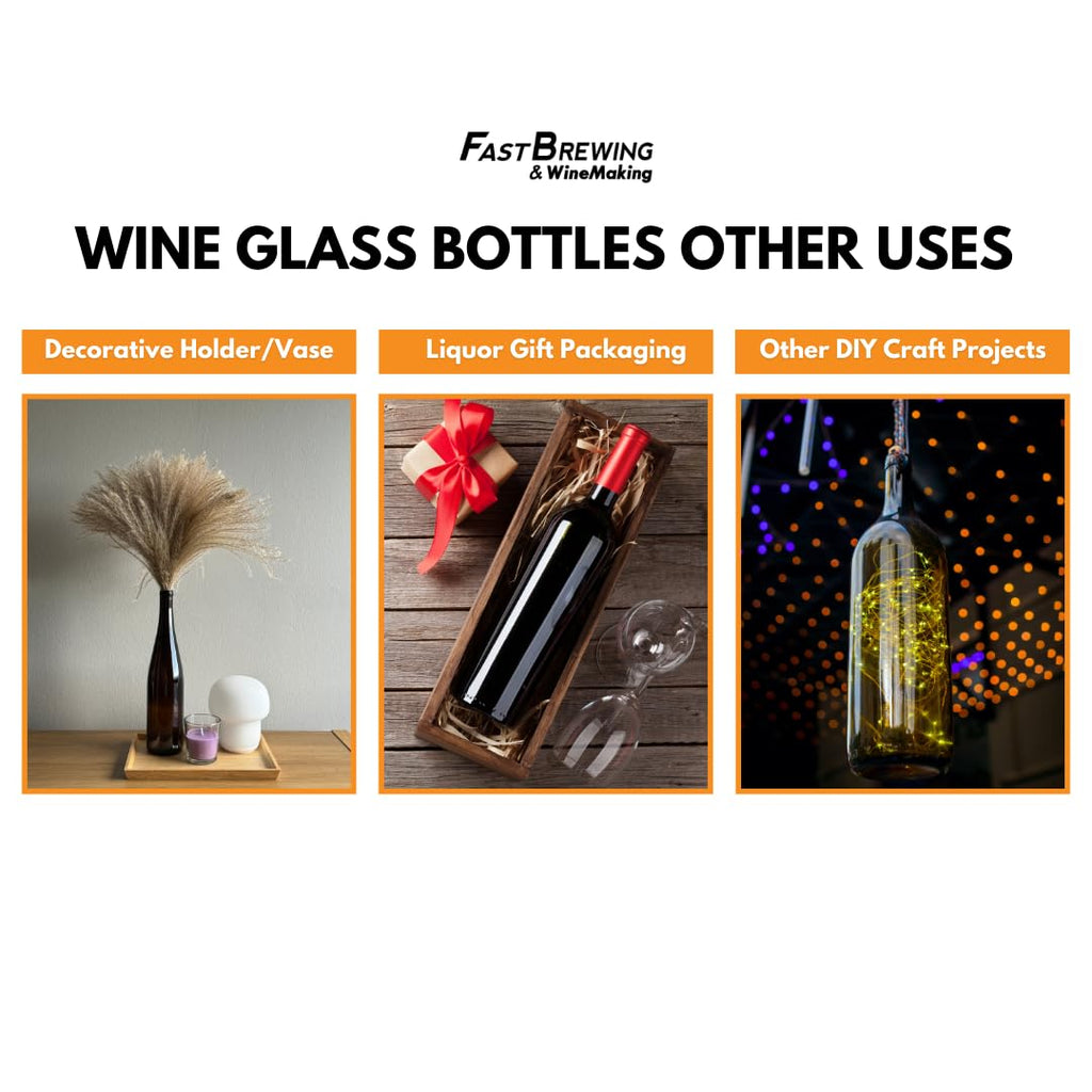 Set of 12 FastRack W5 Bordeaux wine bottles, 750ml clear glass with screw caps, ideal for wine storage or bottling.