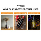 Set of 12 FastRack W5 Bordeaux wine bottles, 750ml clear glass with screw caps, ideal for wine storage or bottling.