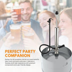 FastRack 8-inch D-Type manual keg pump with hose and coupler for easy beer dispensing.