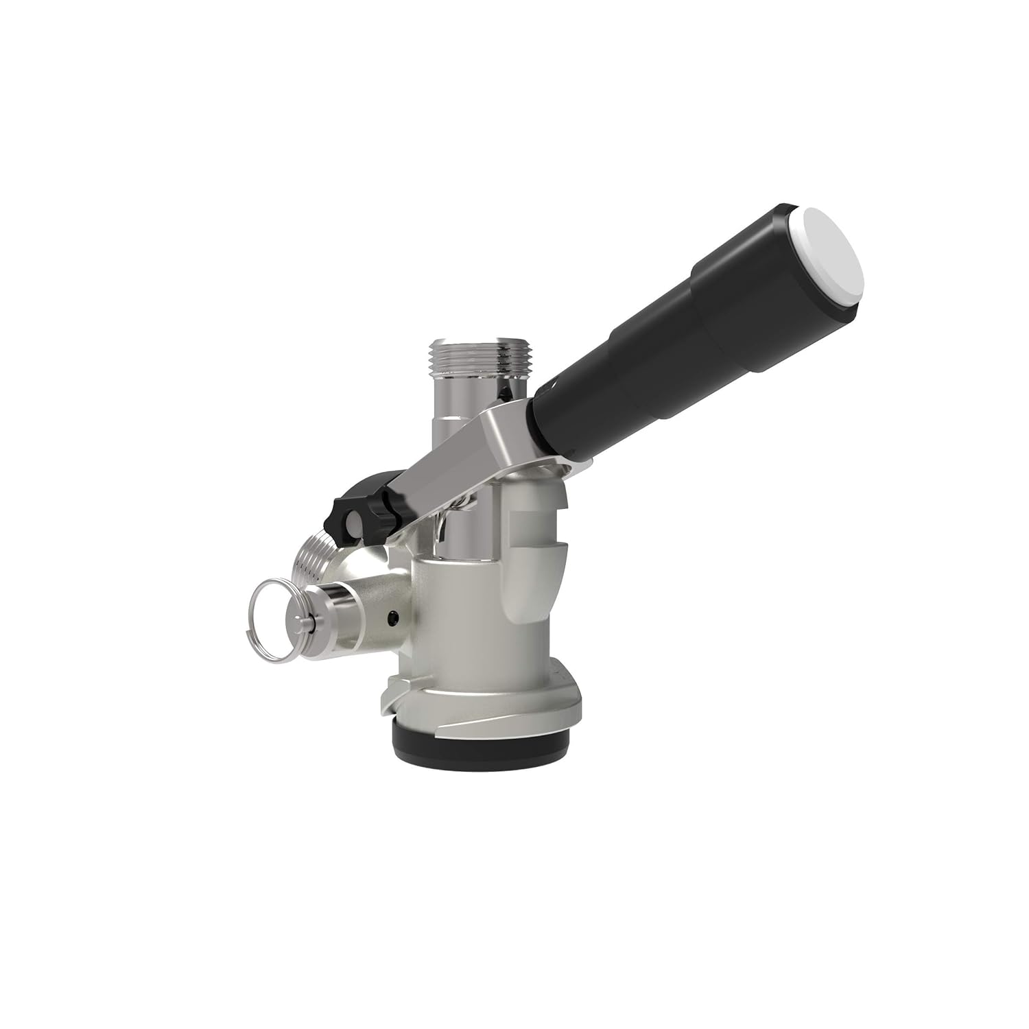 FastRack D-System American Sankey keg coupler for beer kegs, featuring durable metal construction and easy connect design.