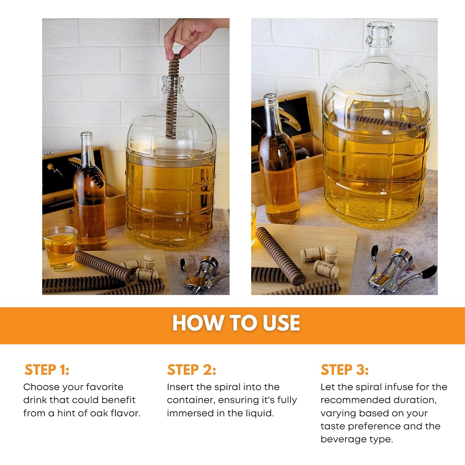 FastRack American Oak Infusion Spiral in heavy toast finish, designed for adding rich oak flavor to spirits and wine.