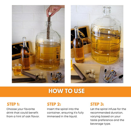 FastRack American Oak Infusion Spiral in heavy toast finish, designed for adding rich oak flavor to spirits and wine.