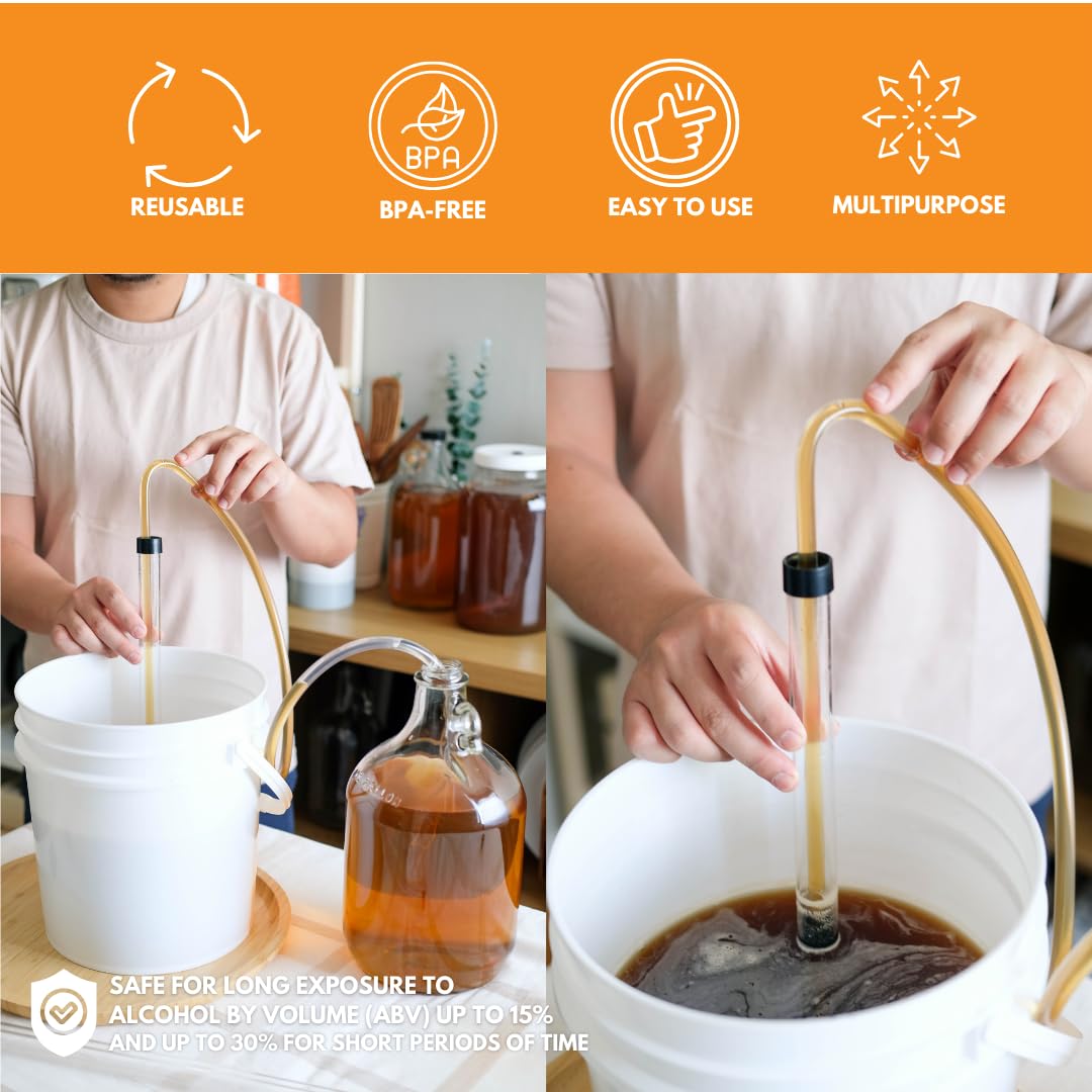 FastRack 3/8 inch mini auto siphon for transferring liquids, featuring a compact design and easy operation.