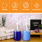 Clear 0.5 gallon glass jug with black dispensing pump, ideal for liquids, by FastRack, shown with a spout and handle.