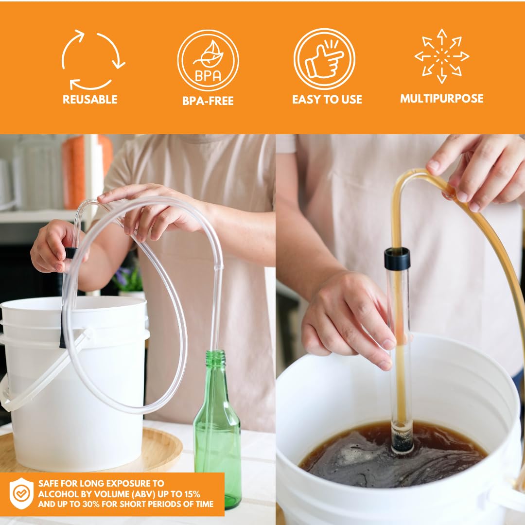 FastRack 1/2 inch large auto siphon for efficient liquid transfer, featuring durable plastic construction and easy pump action.