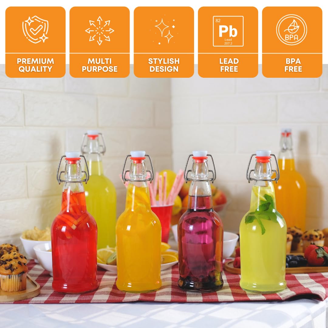 Clear Swing Top Bottles 1000ml – Case of 12