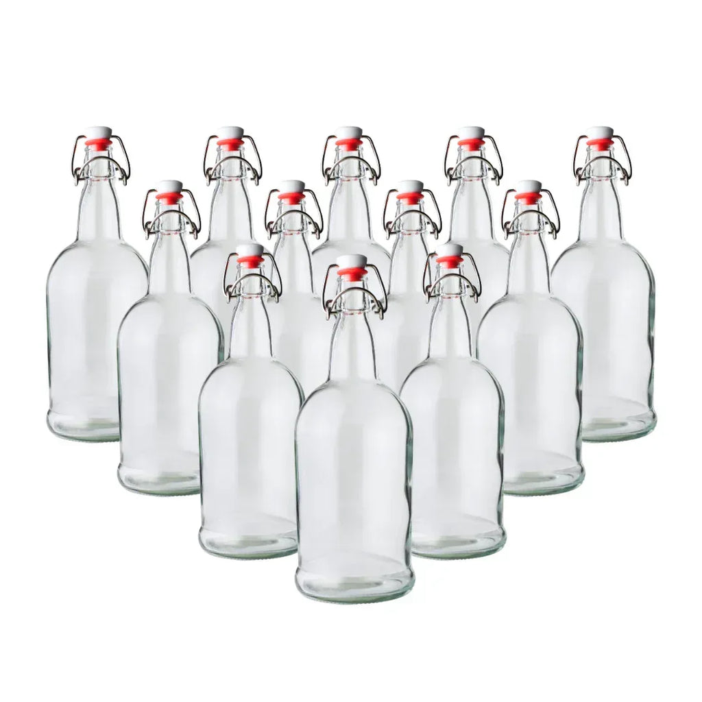 FastRack Clear Swing Top Bottles 1000ml – Case of 12 - FastRack